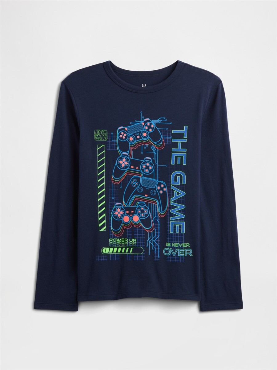 Remera Gráfico Niño - Tapestry Navy 