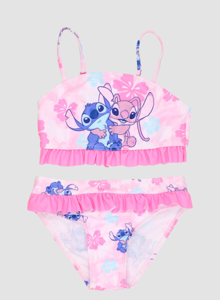 Bikini stitsh ruffle Rosado