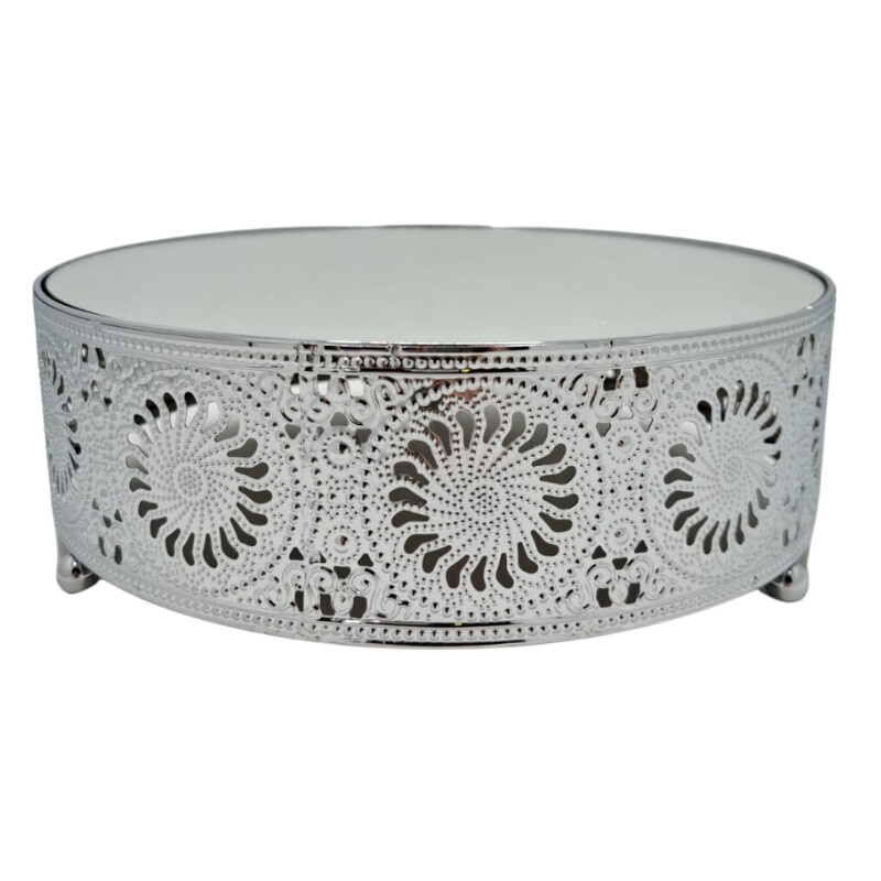 Soporte para Torta de 25CM Plateado Soporte para Torta de 25CM Plateado