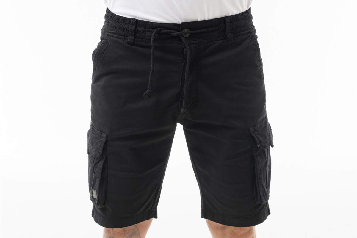 BERMUDA CARGO ALGARROBO S/TAPA Negro