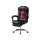 Silla Ejecutiva en cuero Lumax Modelo Miles con Apoyapies y 2 Puntos de Masaje Negro