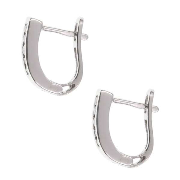 Caravanas - aros Lorena en oro blanco 18k. con brillantes Caravanas - aros Lorena en oro blanco 18k. con brillantes
