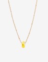 Cadena Corta con Dije Resina Collar Dije Flor Resina - Dorado