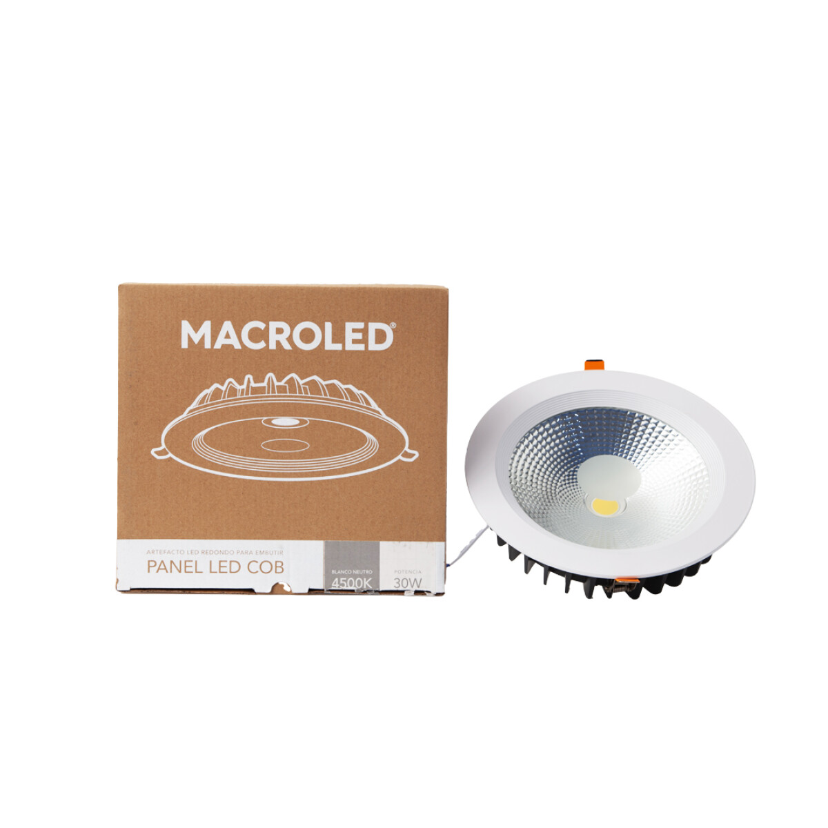 Panel Embutir Circular 30W AC100-265V LED COB Macroled - Neutro 