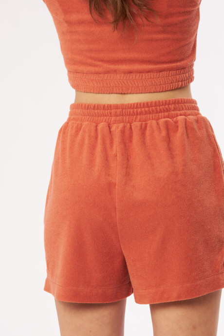 SHORT FELPA TIQUE RUSTY Naranja