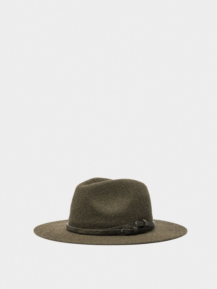 Sombrero De Punto Cinturones Con Hebillas caqui