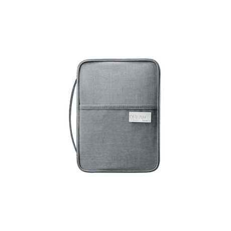Porta Documentos Organizador Para Pasaporte Grande Gris