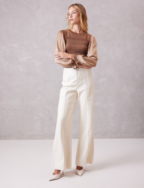 Pantalon Eco Cuero CRUDO