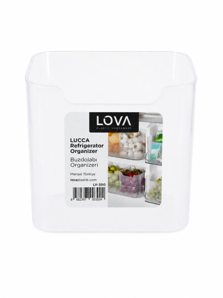 CAJA PLASTICA ORGANIZADORA PARA HELADERA TRANSPARENTE