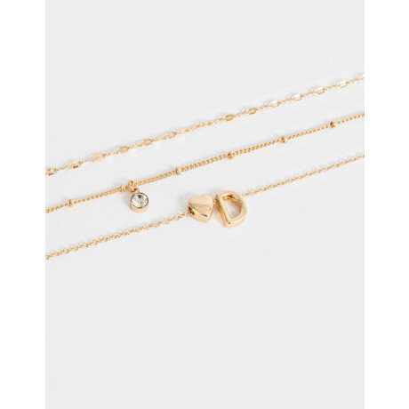 Collar Corto De Inicial ''e'' Dorado