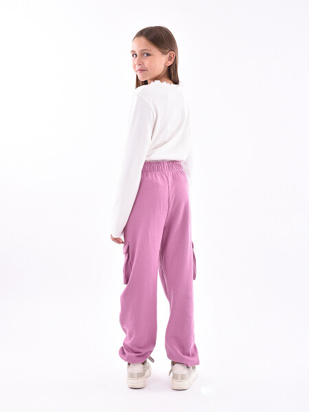 PANTALON CARGO BELISA ROSA OSCURO