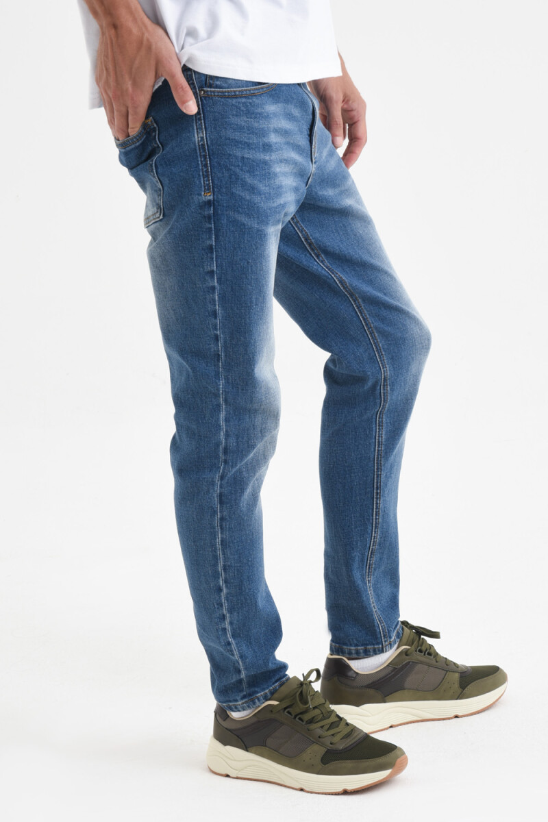 Pantalón de jean slim Azul Medio