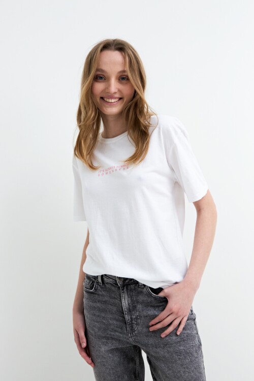 Remera m/c estampada Always Summer BLANCO