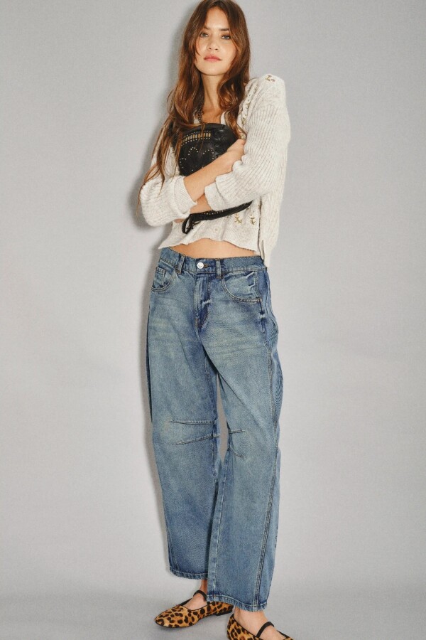 Jean Barrel Blue New Azul