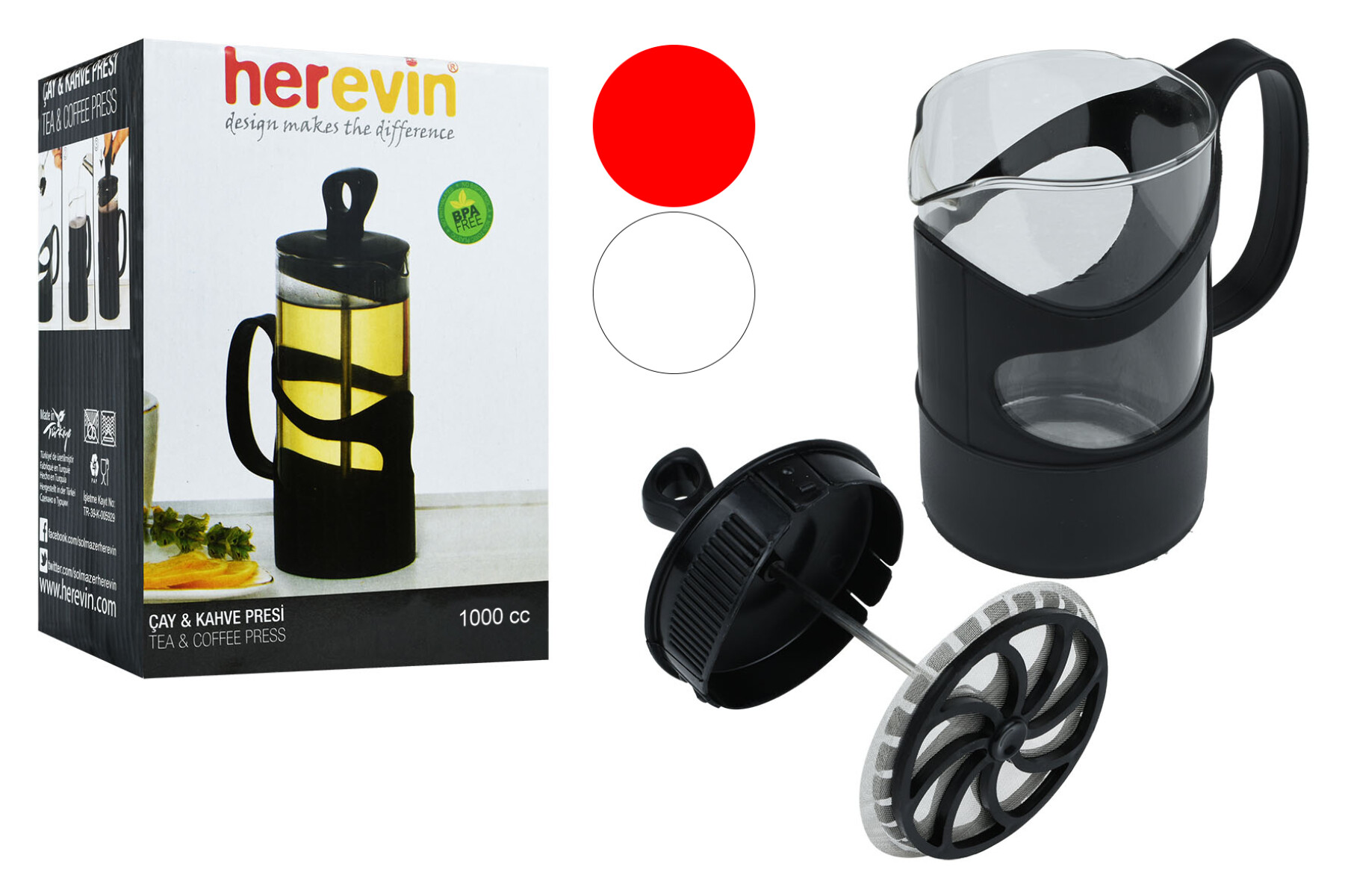 CAFETERA FRANCESA HEREVIN 1LT 131062-800 