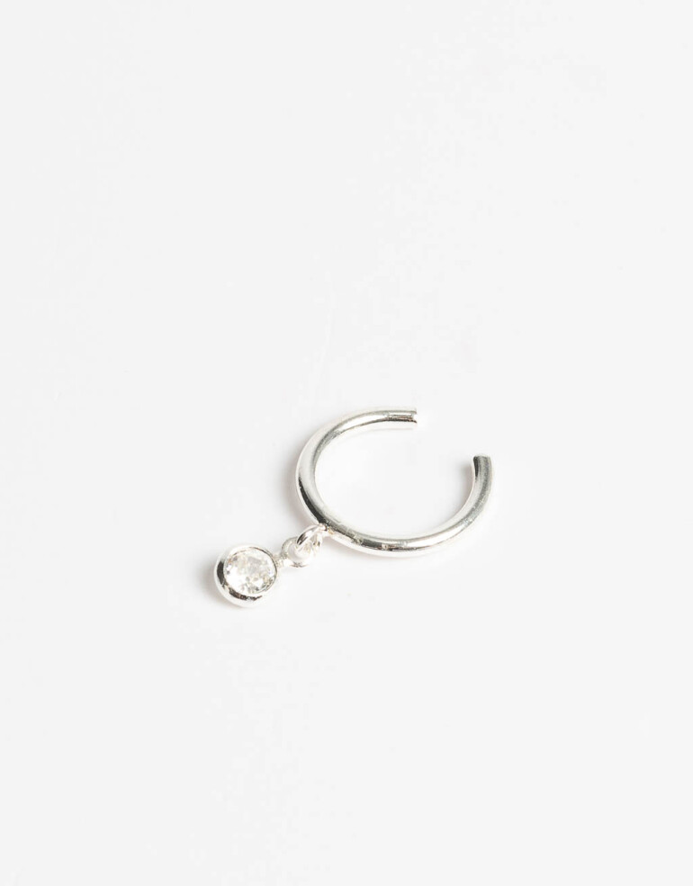 Bijou Cuff Strass Earcuff Con Cubic - Plateado
