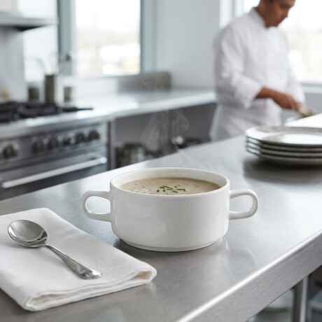 Taza Consome con Asas de Porcelana 300 ml Actualite Taza Consome con Asas de Porcelana 300 ml Actualite