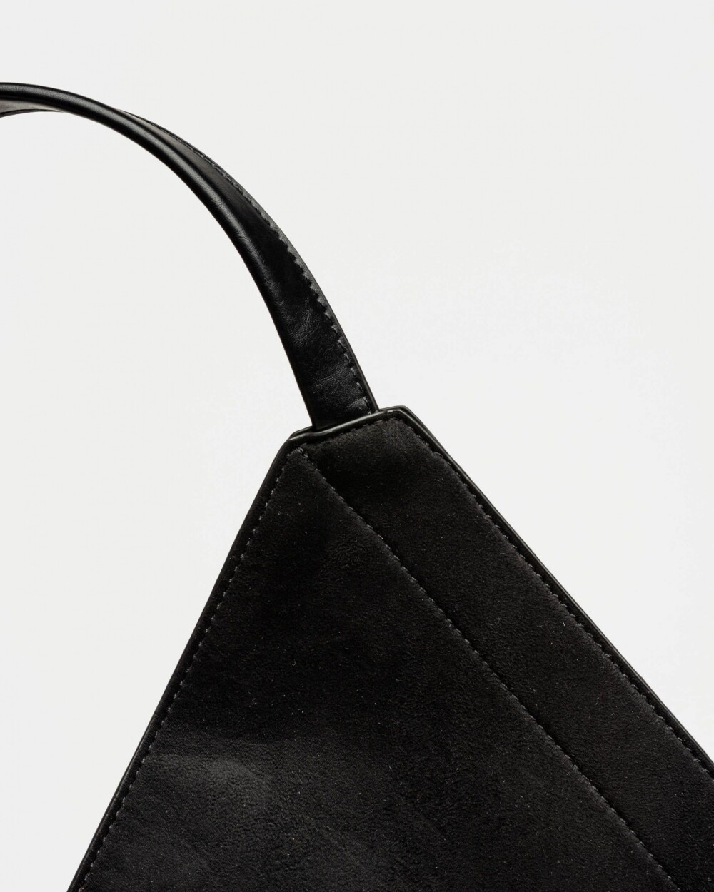 Bolso Josephine en efecto gamuza Negro