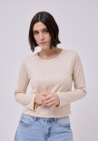 Remera Flora Beige
