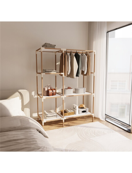 ORGANIZADOR/PERCHERO 3 NIVELES 155X47X111CMS MADERA Y PP ORGANIZADOR/PERCHERO 3 NIVELES 155X47X111CMS MADERA Y PP