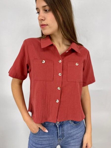 CAMISA WANNA LEONOR TERRACOTA