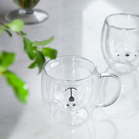 Taza doble vidrio 250ml oso