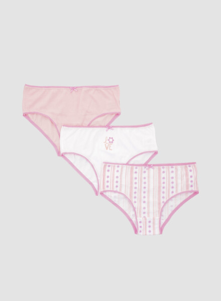 Pack x3 bombachas niña Scarlet pink
