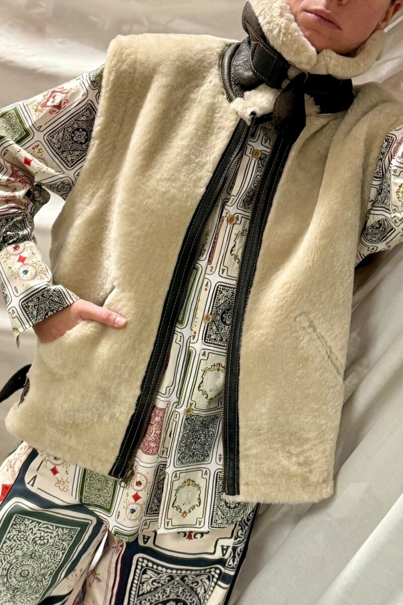 Chaleco Eko Fur Beige
