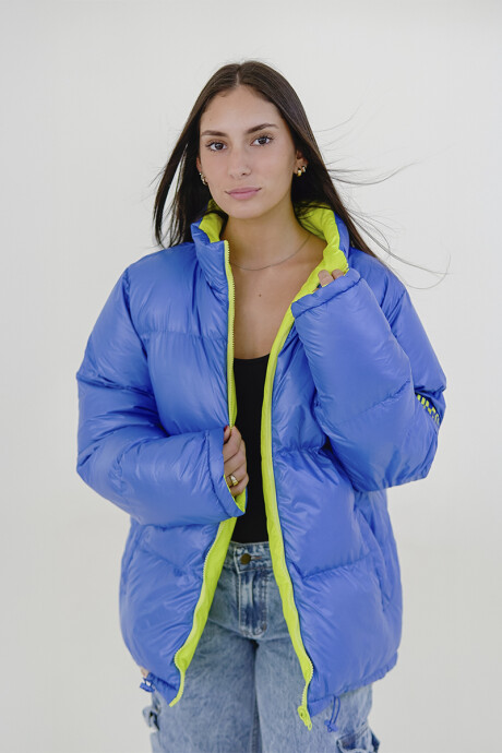 Campera Pulau Puffer Gloffy Reversible Azul