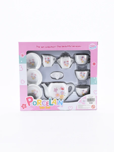 SET DE TE SIMIL CERAMICA BLANCO