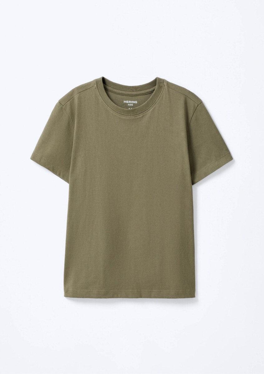 CAMISETA DE ALGODÓN SÚPER CÓMODO INFANTIL - VERDE 