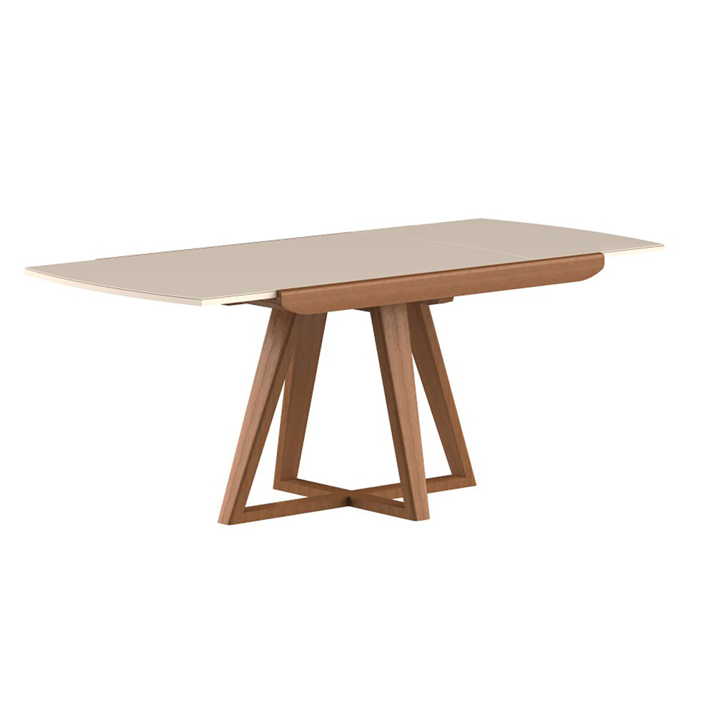 MESA EXTENSIBLE MADERA-Y-VIDRIO MARRON CECILIA