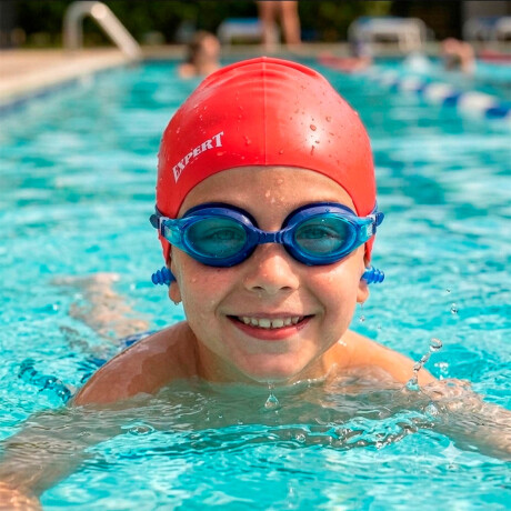 Set Natación Gorra Silicona+ Lente+ Tapones Niño Adul Rojo / Adultos