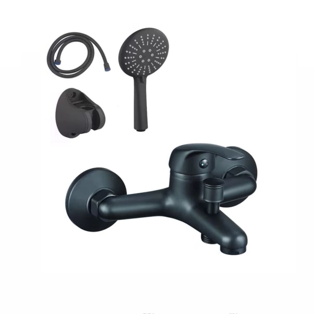 Grifería de ducha Monocomando exterior con transferencia Capri Negro mate Grifería De Ducha Monocomando Exterior Con Transferencia Capri Negro Mate