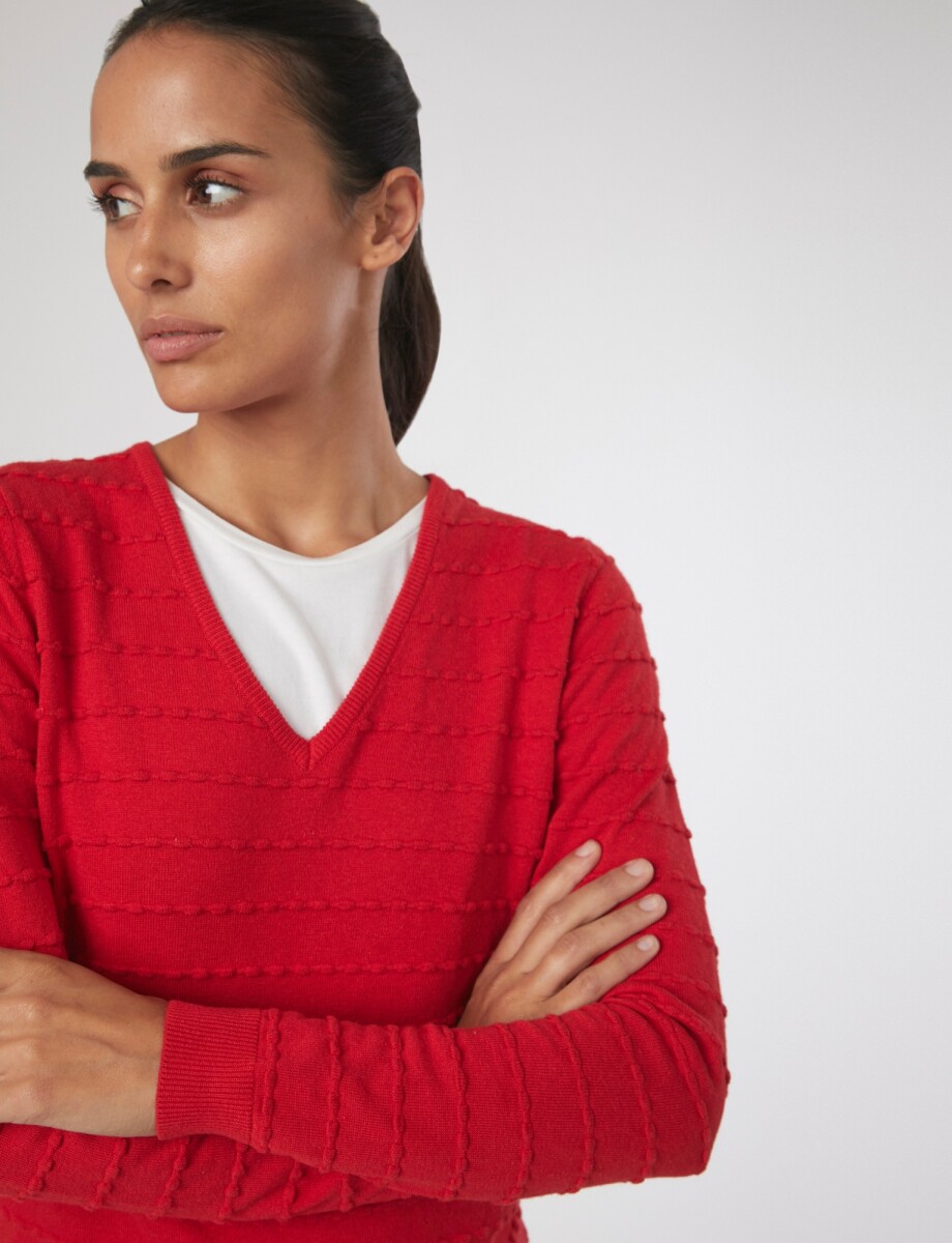 Sweater con estructura - rojo 