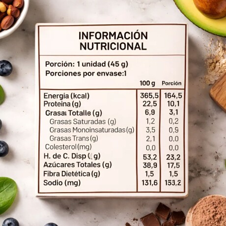 Barras De Proteína 45g Kit x12 Underfive Sabor Cacao y Maní
