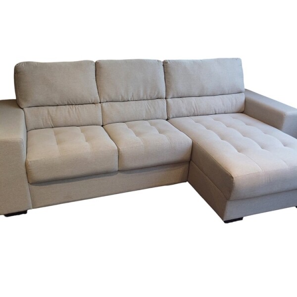 SOFA 2 CUERPOS BRAZO IZQUIERDO + CHAISE DERECHO - TAPIZADO TELA ARENA SOFA 2 CUERPOS BRAZO IZQUIERDO + CHAISE DERECHO - TAPIZADO TELA ARENA