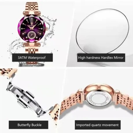 RELOJ OCEAN STAR DE LUJO ESFERA LILA LILA