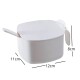 Azucarero con tapa y cuchara de plástico 300 ml Coza BLANCO