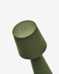 Lámpara de mesa Arenys pequeña de exterior de metal con acabado pintado verde