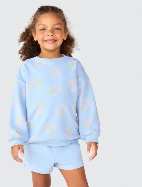 CONJUNTO INFANTIL ESTAMPADO CELESTE