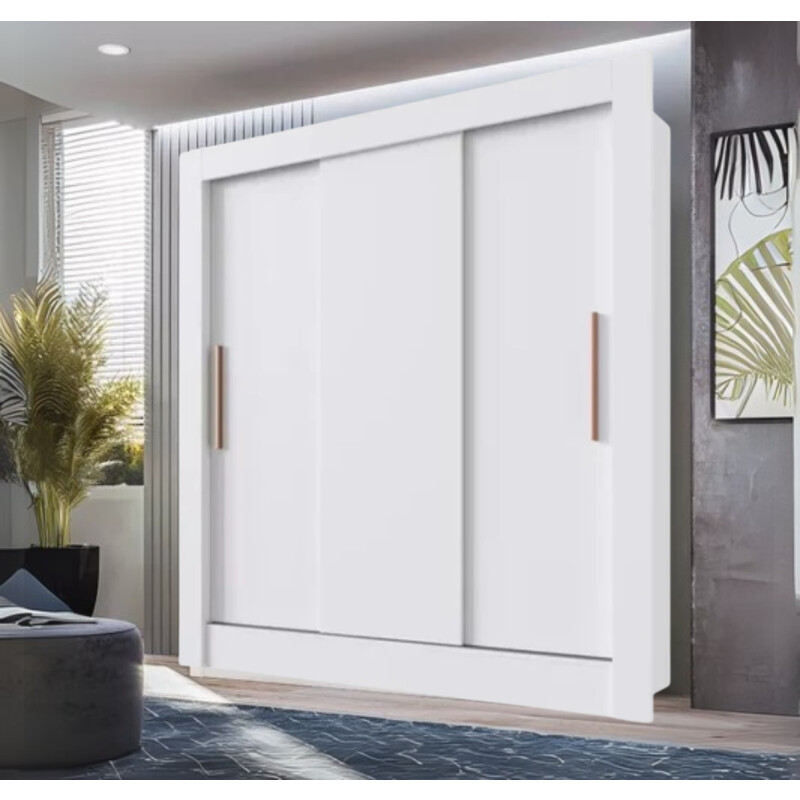 Placard Ropero 3 Puertas Corredizas Dormitorio Blanco