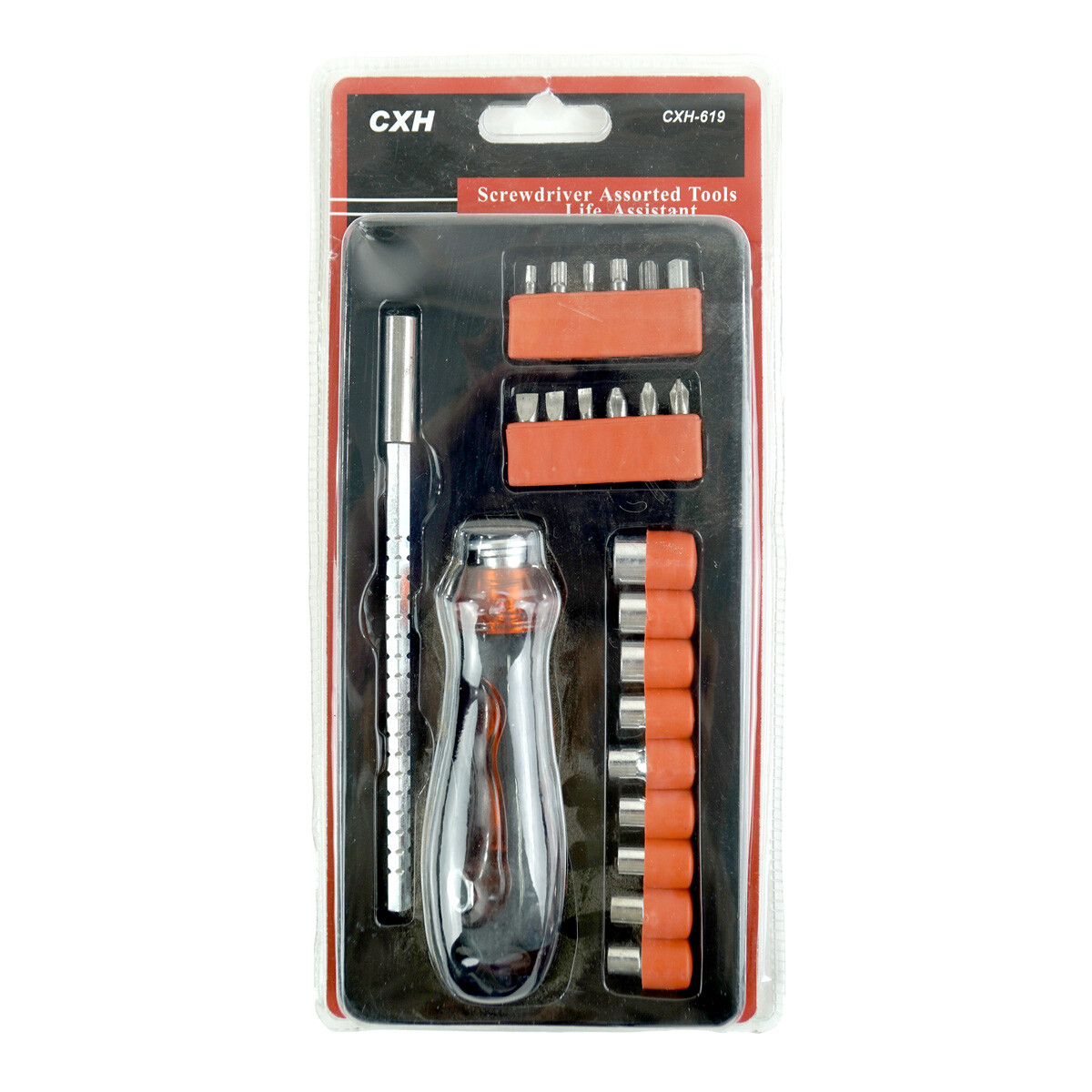 SET HERRAMIENTAS 23PCS DESTORNILLADORES DADOS LLAVE DOBLE BLISTER 