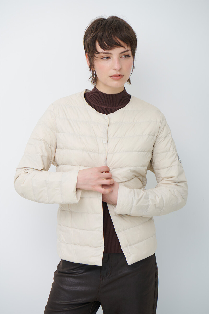 CAMPERA PLUMAS BEIGE