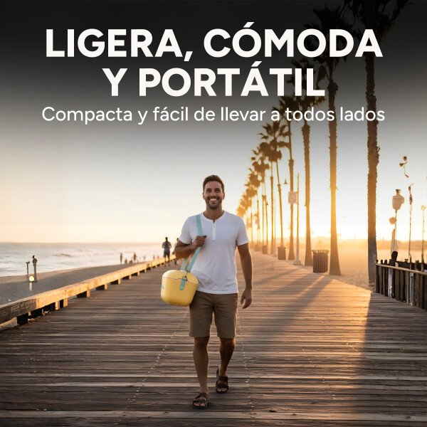 Conservadora Hielera Vintage 12L Litros Latas Hielo Polarbox Color Amarillo