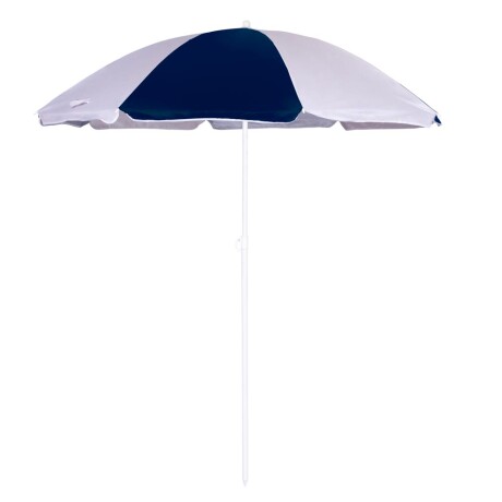 Sombrilla Playa 1,80m FPS 70 Articulable MOR Con Funda Acero Blanco/azul Marino