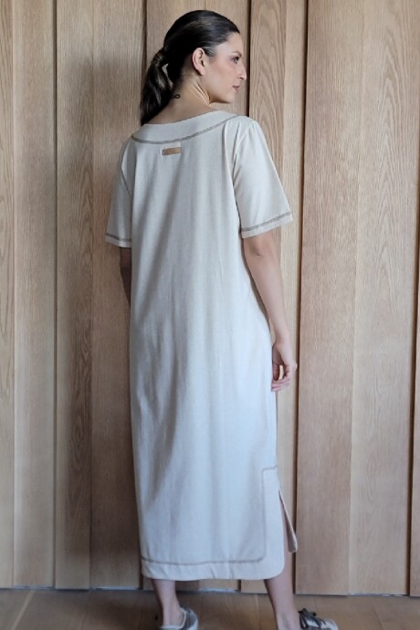 Vestido Arrecife Cotton beige melange