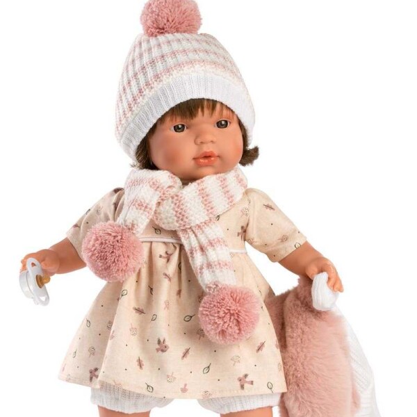 Muñeca Llorens Bebota Lola 42cm con Chupete Gorro y Bufanda® Diseño Lola Blandita