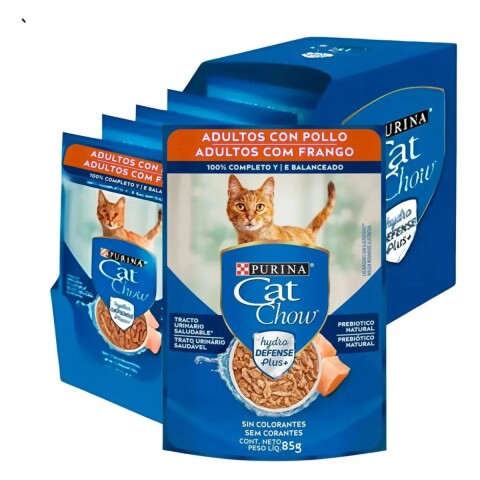 CAT CHOW EN SALSA ADULTOS POLLO 85 GRS CAJA X 15 UNIDADES