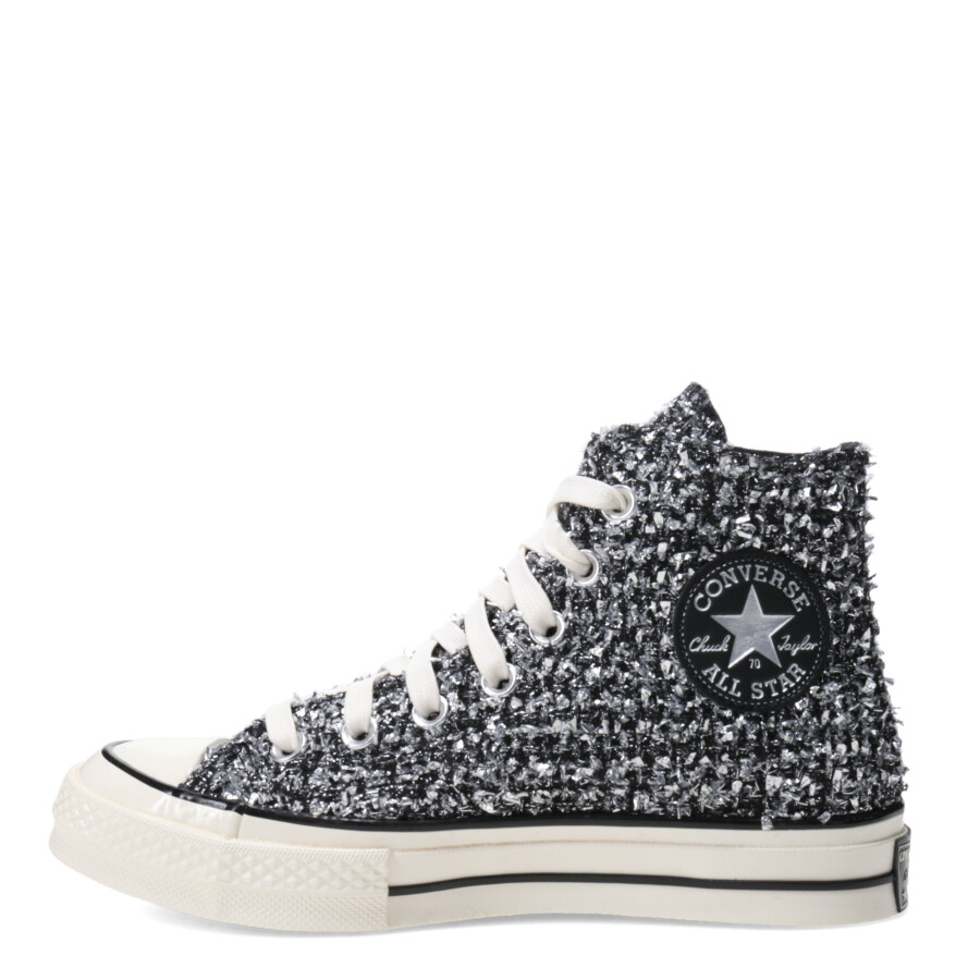 Championes Unisex Converse Chuck 70 Hi Negro - Plata